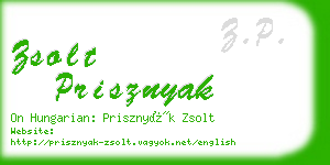 zsolt prisznyak business card